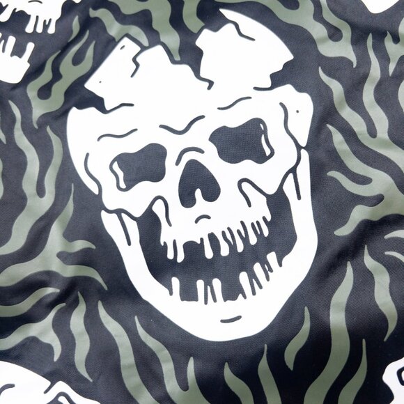 Lurking Class Snowboard Skull Jacket Men's Small Black Green Full Zip Hooded Ski - Picture 12 of 16